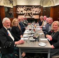 Members, guests and visitors enjoying the annual Taste of Burns Dinner in the Piersland Hotel